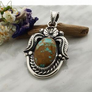 King*s Manassa Turquoise King smanasa turquoise pendant top turquoise natural stone silver hand made engraving #62