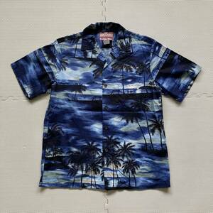 RJC ハワイ製 風景柄 アロハシャツ 半袖シャツ S