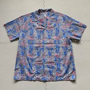 Made in Hawaii ハワイ製 花柄 アロハシャツ 半袖シャツ 2XL