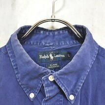 ◆大きいサイズ◆L◆お洒落な逸品◆RALPH LAUREN/ラルフローレン 長袖シャツ ボタンダウン シャツ ネイビー L K83 ｃ2893 メンズ_画像4