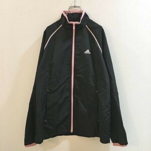 ◆お洒落な逸品◆大きいサイズ◆L◆ADIDAS/アディダス ウインドブレーカー ナイロンジャケット ブラック 黒 レディース L ON1796