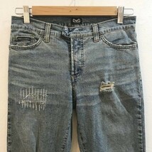 ◆お洒落な逸品◆DOLCE&GABBANA/ドルチェ＆ガッバーナ ジーパン ダメージジーンズ ダメージパンツ ブルー 水色 メンズ 27 ON1551_画像4