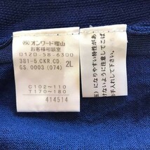 大きいサイズ◆Calvin Klein/カルバン クライン Vネック セーター ブルー 青 2L レディース ON734_画像9