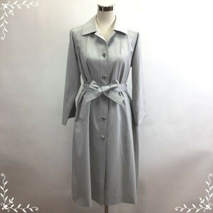 * stylish excellent article SANYO three . association coat trench coat turn-down collar coat ice blue g lable to attaching lady's K51 c1531