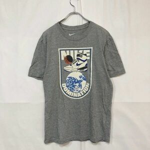 ◆お洒落な逸品◆NIKE/ナイキ 半袖 Tシャツ ロゴプリント バスケ グレー M メンズ K99 ｃ3114