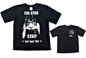 S3166★送料無料★SADS サッズ★USA製THE STAR STRIP 2001 TOUR ツアー★超レア 黒夢 清春 両面プリント 半袖Tシャツ YOUTH-L S-XS 相当