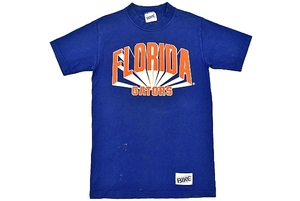 S3378★送料無料★FLORIDA GATORS A500 BIKE★アメリカ製 SERVING ATHLETES WORLD WIDE BIKE ブルー青色 メンズ 丸首半袖Tシャツ M