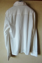 美品 PEUTEREY ピューテリー 長袖ポロシャツ ホワイト Lサイズ イタリア製 綿100％_画像3