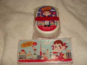  Peko-chan * Tokyo tower *. lunch box ( lunch belt attaching ). can pen case 