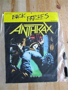 当時物 ANTHRAX プリントバックパッチ デッドストック ヴィンテージ 1989 アンスラックス spreading the disease / metallica slayer