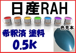 ◇ 日産RAH　塗料　アッシュブルーPM　キューブ　希釈済　カラーナンバー　カラーコード　RAH