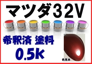 ◇ マツダ32V　塗料　カッパーレッドMC　ロードスター　アクセラ　希釈済　カラーナンバー　カラーコード　32V