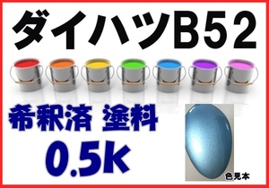 ◇ ダイハツB52　塗料　テンダーブルーマイカ　ムーヴ　希釈済　カラーナンバー　カラーコード　B52
