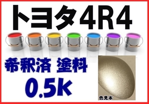 ◇ トヨタ4R4　塗料　ベージュM　ハリヤー　希釈済　カラーナンバー　カラーコード　4R4