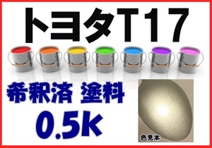 ◇ トヨタT17　塗料　シャンパンメタリックオパール　希釈済　カラーナンバー　カラーコード　T17