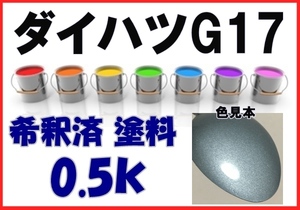 ◇ ダイハツG17　塗料　ライトグリーンM　希釈済　カラーナンバー　カラーコード　G17