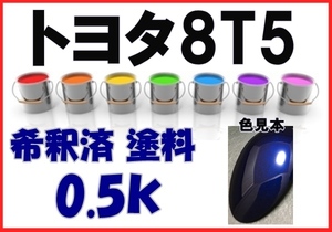 ◇ トヨタ8T5　塗料　ダークブルーマイカ　カムリ　希釈済　カラーナンバー　カラーコード　8T5