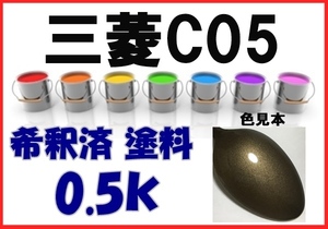 ◇ 三菱C05　塗料　ジンジャーブラウンM　アイ　希釈済　カラーナンバー　カラーコード　C05