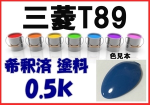 ◇ 三菱Ｔ89　塗料　シャノンブルー　希釈済　カラーナンバー　カラーコード　T89