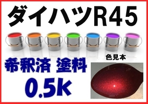 ◇ ダイハツＲ45　塗料　ルージュレッドクリスタルＭ　ムーヴ　ミラ　希釈済　カラーナンバー　カラーコード　R45