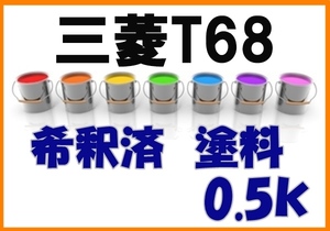 ◇ 三菱T68　塗料　希釈済　ペールブルー　コルトプラス　カラーナンバー　カラーコード　T68