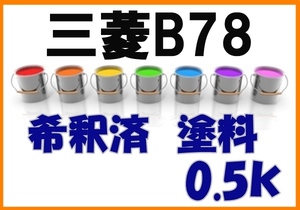 ◇ 三菱B78　塗料　希釈済　ウェイビーブルー　カラーナンバー　カラーコード　B78