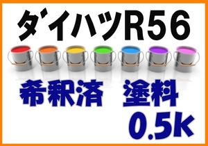 ◇ ダイハツR56　塗料　希釈済　マルーンブラウンマイカ 　ブーン　カラーナンバー　カラーコード　R56