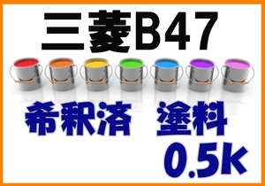 ◇ 三菱B47　塗料　希釈済　ナイアガラブルーM　カラーナンバー　カラーコード　B47