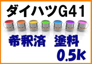 ◇ ダイハツG41　塗料　希釈済　クリアライムグリーンマイカM　ミラ　ビーゴ　カラーナンバー　カラーコード　G41