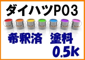 ◇ ダイハツP03　塗料　希釈済　ラベンダー　ハイゼット　カラーナンバー　カラーコード　P03
