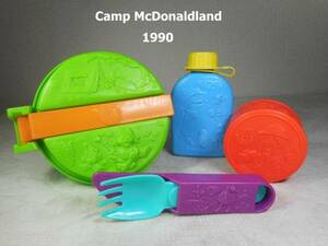 １９９０年　アメリカ　マクドナルド　おまけ　Camp McDonaldland　全４種類　ビンテージ