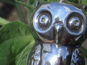 t50S 60S 70S VINTAGE Owl bell Silver 925 восток ... античный love . избыток сова .}*v*{ ушко (уголок) zk серебряный колокольчик подвеска с цепью!