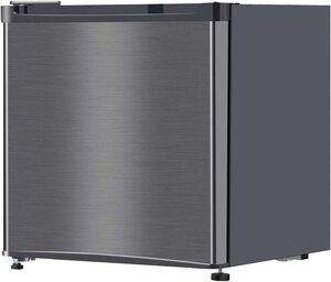 ガンメタリック 46L maxzen 小型 一人暮らし 冷蔵庫 46L 1ドアミニ冷蔵庫 右開き コンパクト ガンメタリック J(5790