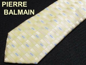 A 577 ピエールバルマン ネクタイ PIERREMALMAIN PARIS クリームイエロー ジャガード