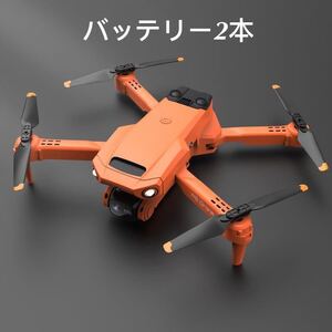 ★赤セールバッテリー2本 360°四方向障害回避 ドローン ラジコン 規制外 4K高画質90°電動調整カメラ プレゼント 初心者 追尾 折り畳み P8