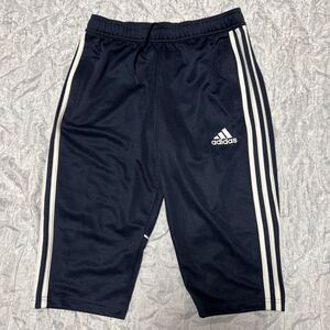新品 ¥5150 adidas 七分パンツ ハーフパンツ M ネイビー