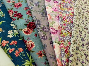 ☆まとめ売り☆ 花柄6点 生地 はぎれ 布