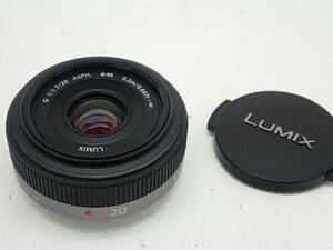 極美品　完動　パナソニック Panasonic LUMIX G 20mm F1.7ASPH (H-H020)　パンケーキ
