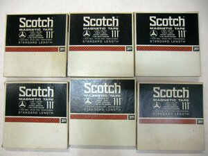 スコッチ Scotch MAGNETIC TAPE 111 STANDARD LENGTH 1/4INCH×1200FEET(6.35mm×60m) ７号 オープンリール 6本セット 現状品【エ494】