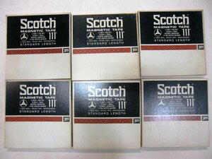 スコッチ Scotch MAGNETIC TAPE 111 STANDARD LENGTH 1/4INCH×1200FEET(6.35mm×60m) ７号 オープンリール 6本セット 現状品【エ493】