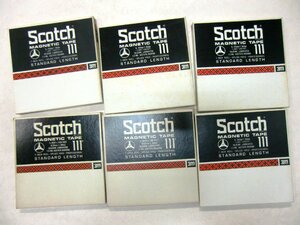 スコッチ Scotch MAGNETIC TAPE 111 STANDARD LENGTH 6.35mm×366m ７号 オープンリールテープ 6本セット 現状品【エ486】