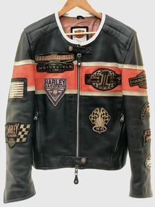  nationwide free shipping Harley Davidson rider's jacket leather jacket HARLEY-DAVIDSON Vintage Single Rider's L size 