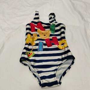  Kids swimsuit 100 Miki House navy blue color stripe child 220630