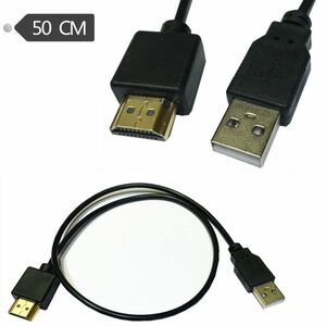【新品】USB 2.0 ⇒ HDMI 変換 ケーブル アダプタ 50cm コンバータケーブル E419