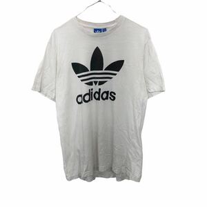 adidas originals Tシャツ　Lサイズ　アディダスオリジナルス　ホワイト　ビックロゴ　古着卸 アメリカ仕入 t2206-3123