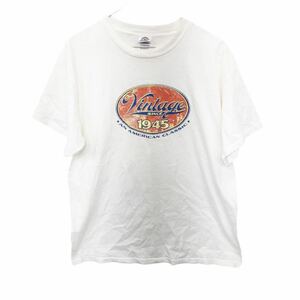 DELTA Tシャツ　Lサイズ　シルクプリント　ホワイト　ロゴ　半袖Tシャツ 古着卸 アメリカ仕入 t2206-3127