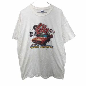 GILDAN 半袖Tシャツ XLサイズ　ギルダン　スポーツカー　ホワイト　ビックサイズ　古着卸 アメリカ仕入 t2206-3219