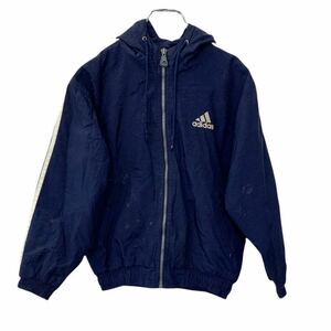 adidas Zip up nylon Parker S size Adidas sports bra ndo navy old clothes . America buying up t2203-3211