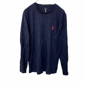 Ralph Lauren ロングTシャツ Mサイズ ラルフローレン ネイビー 古着卸 アメリカ仕入 t2203-3155