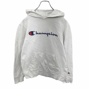 Champion スウェットパーカー 140サイズ サイズ表記L キッズ チャンピオン ホワイト 古着卸 アメリカ仕入 t2202-4508